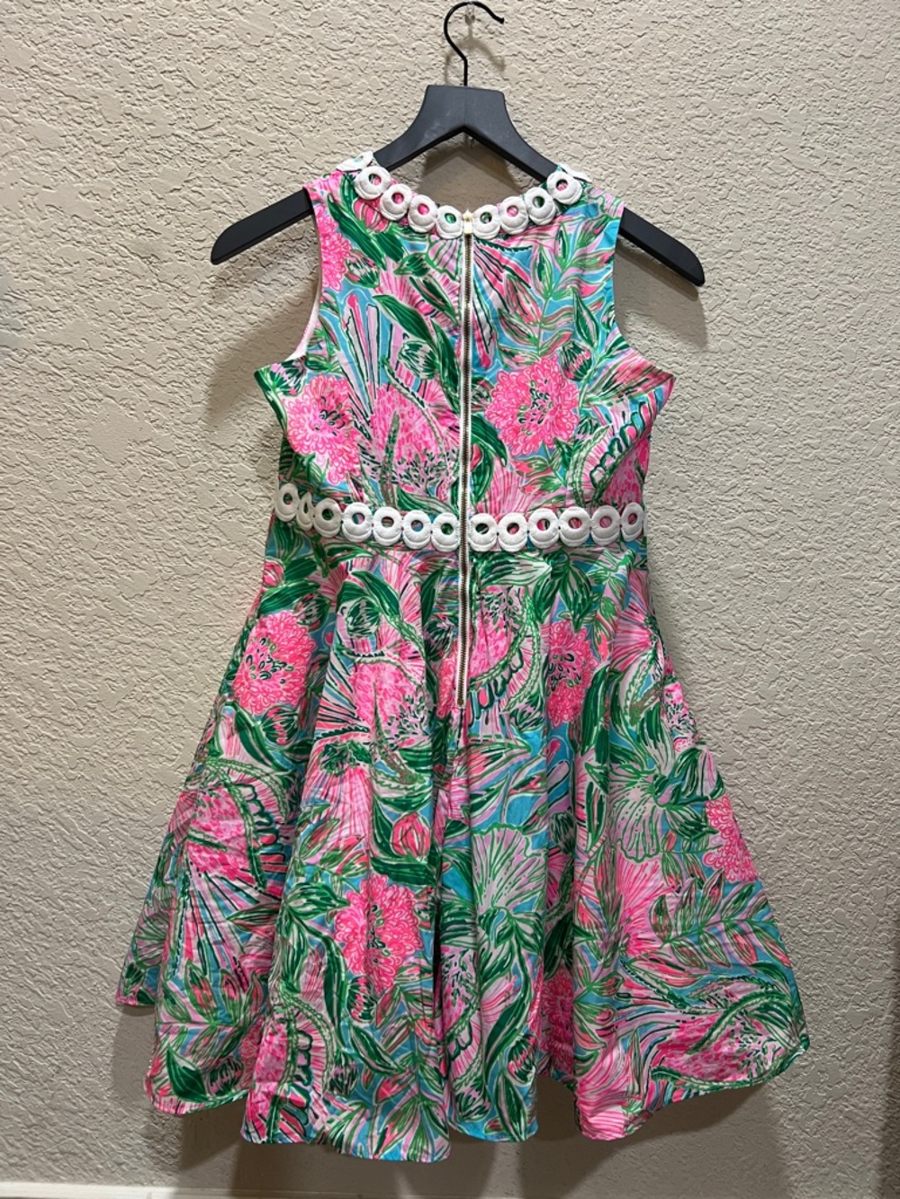 Lilly Pulitzer girls Idala dress Blue Horizon Coming In Hot size 14 - Picture 3 of 6